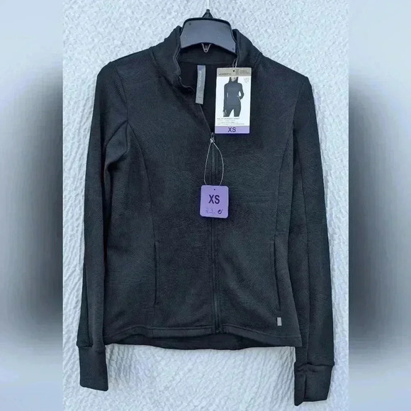 NWT MONDETTA Women's Black Full Zip-up Jacquard Printed Fitted Jacket Size XSm. - Picture 1 of 4